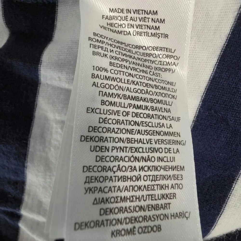 Polo Ralph Lauren Navy Stripe Jersey T-shirt Crewneck Slim Fit Embroidered Pony